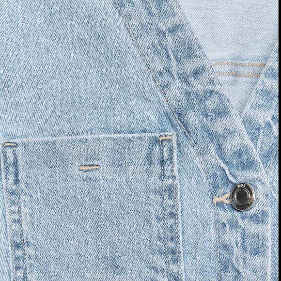 Zara Light Blue Denim Mini Dress - Picture 7 of 8